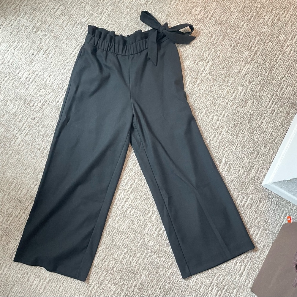 Zara TRF black wide pants